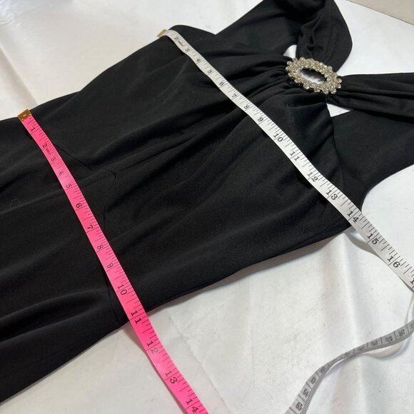 Jack Hartley Miami Vintage 70s 80s Column Formal Disco Evening Halter Dress - Picture 9 of 10